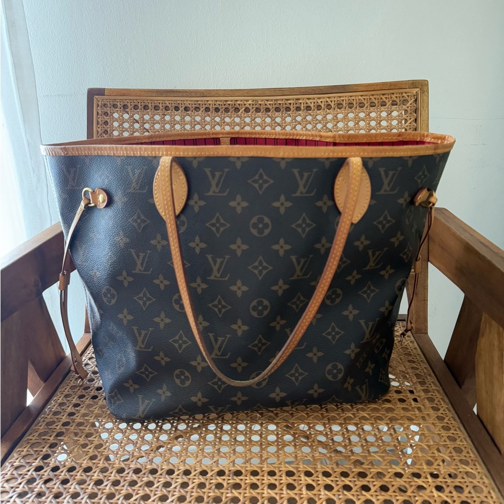 Used Louis Vuitton never full brown tote